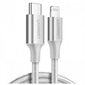 314898_1 Ugreen USB-C To Lighting Cable Aluminium Shell Braided 1M Silver