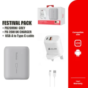SKU_-04-FestivalPackGrey Yoobao PD20 Mini I 10000mAh Fast Charging Super Mini Power Bank/ Festival Pack I PD 20W Charger Set QC18W/PD20W